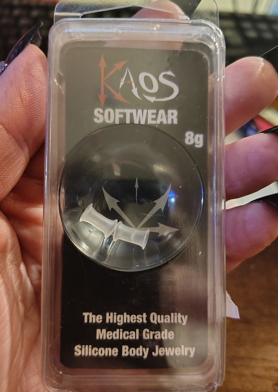 Kaos Clear Silicone Body Jewelry Pack